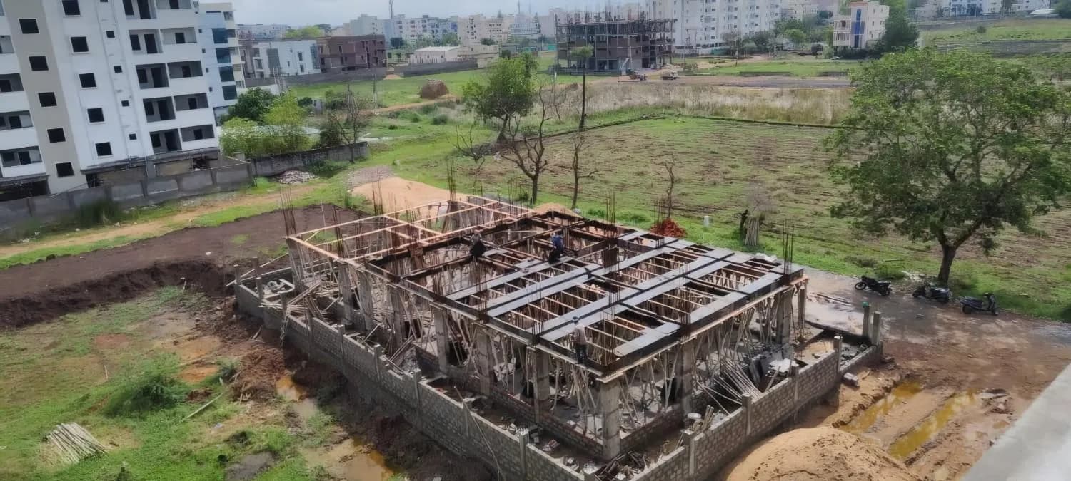 Construction site progress